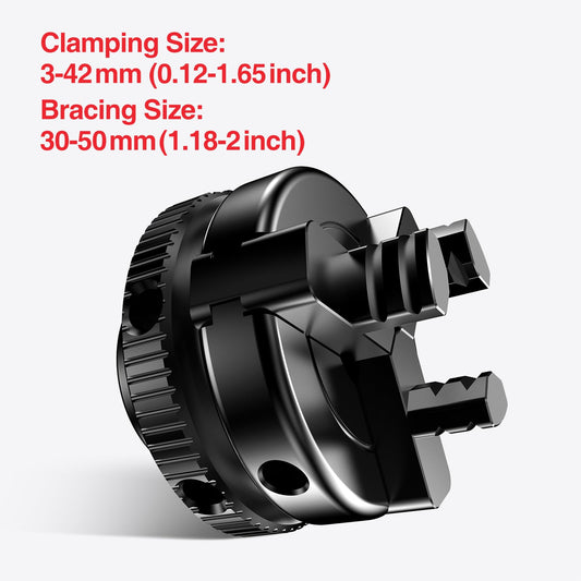 Mroace 2 inch Mini 3-Jaw Self-center woodworking chuck