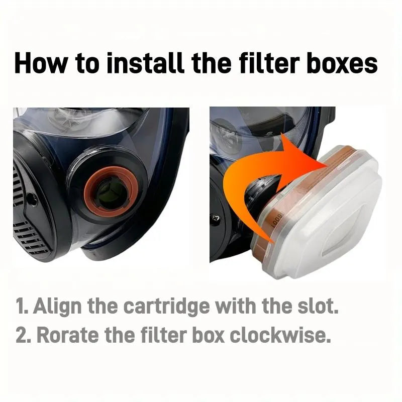 Mroace Reusable Anti Fog Full Face Respirator Mask