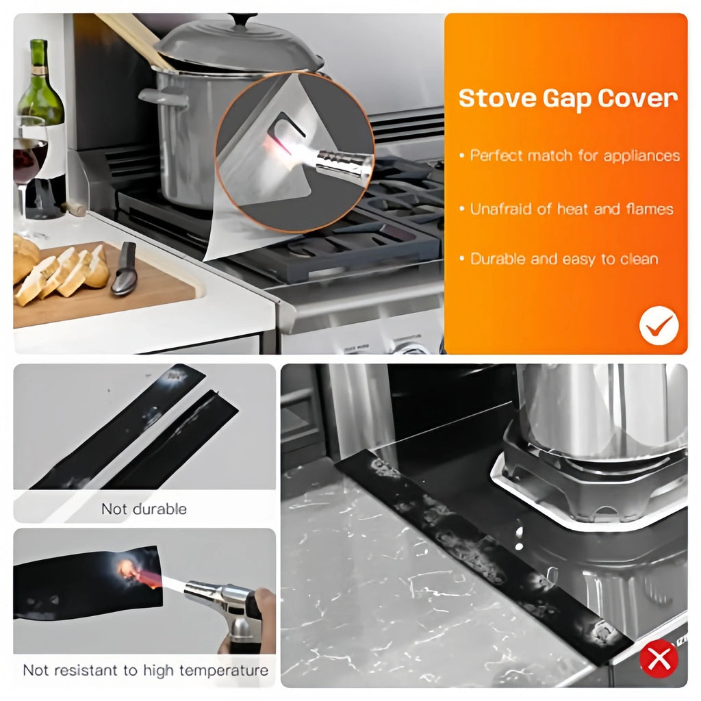 Mroace Heat Resistant Stainless Steel Stove Gap Cover