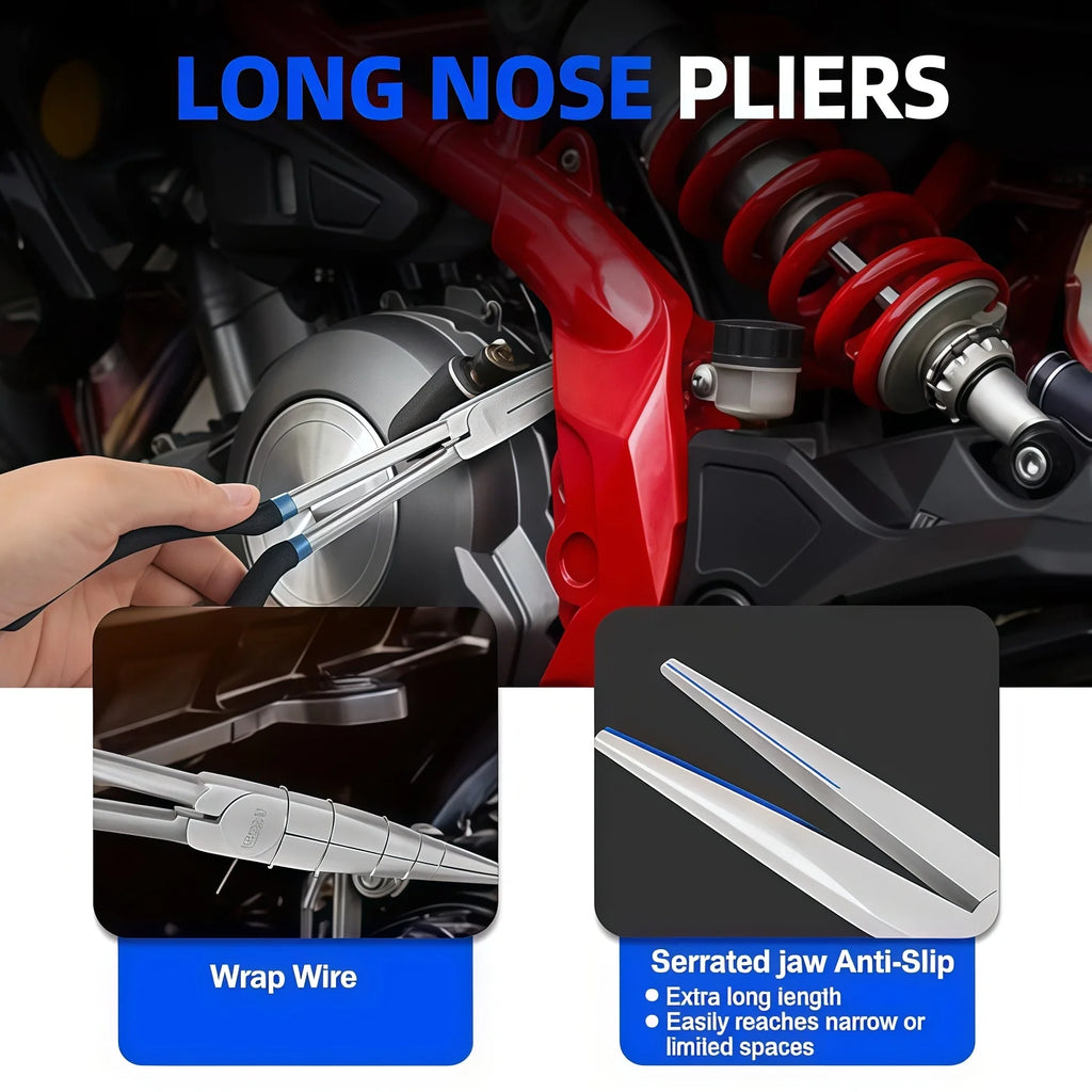 Mroace Extra Long Precision Needle Nose Pliers Set