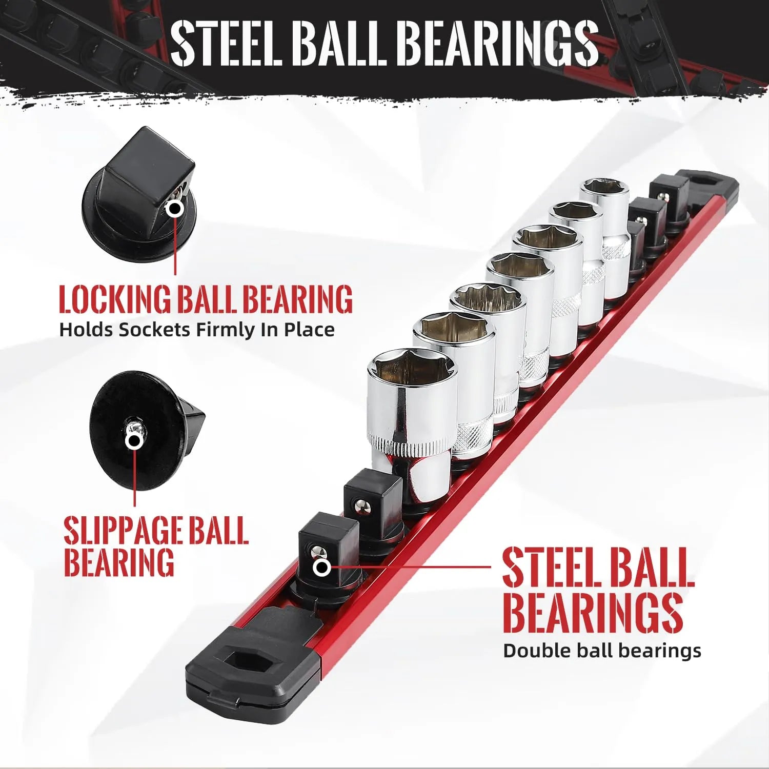 Mroace Magnetic Aluminum Alloy Socket Organizer Rail