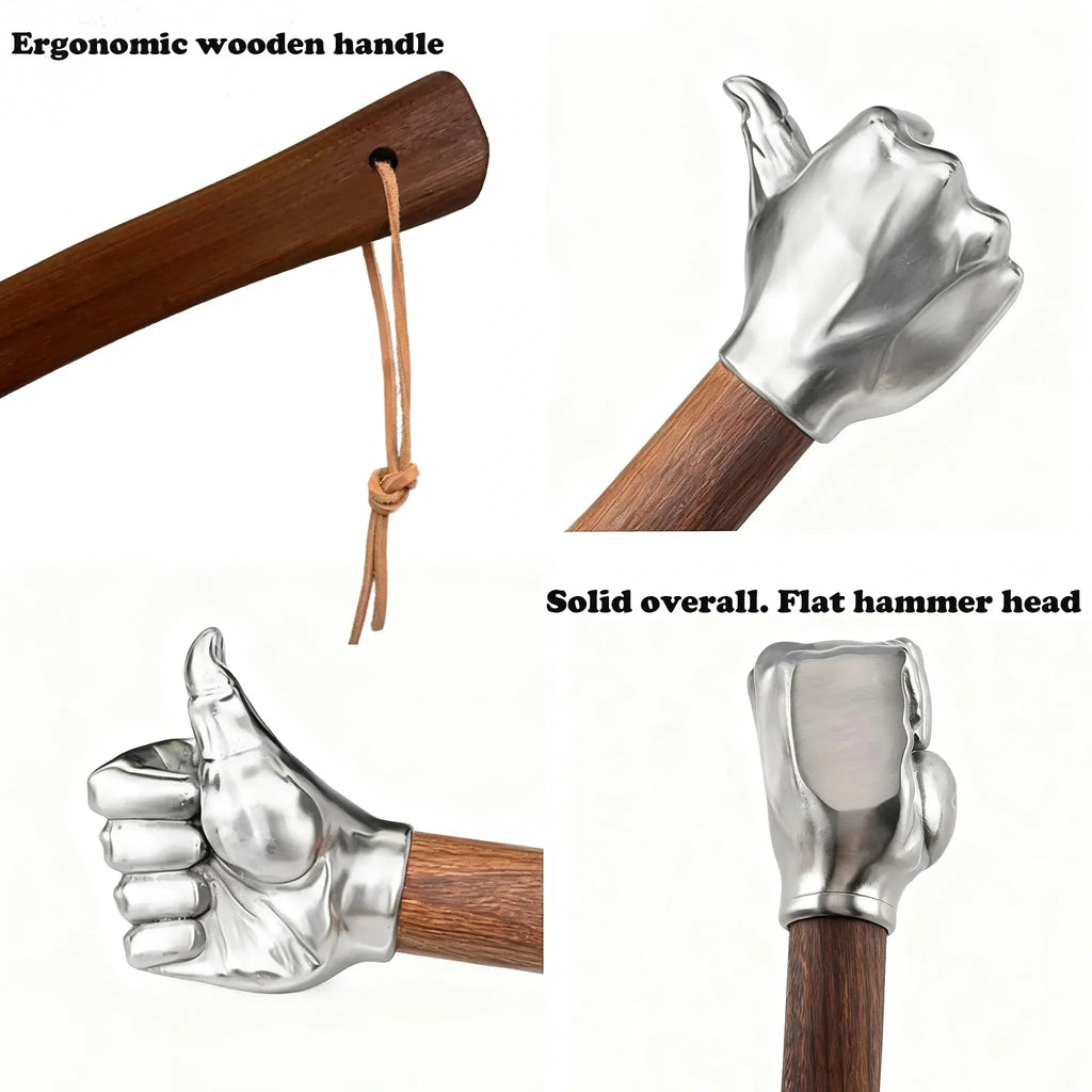 Mroace 2LB Stainless Steel Wooden-Handle Sledge Hammer