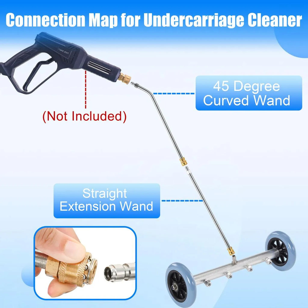 Mroace Heavy Duty Pressure Washer Undercarriage Cleaner