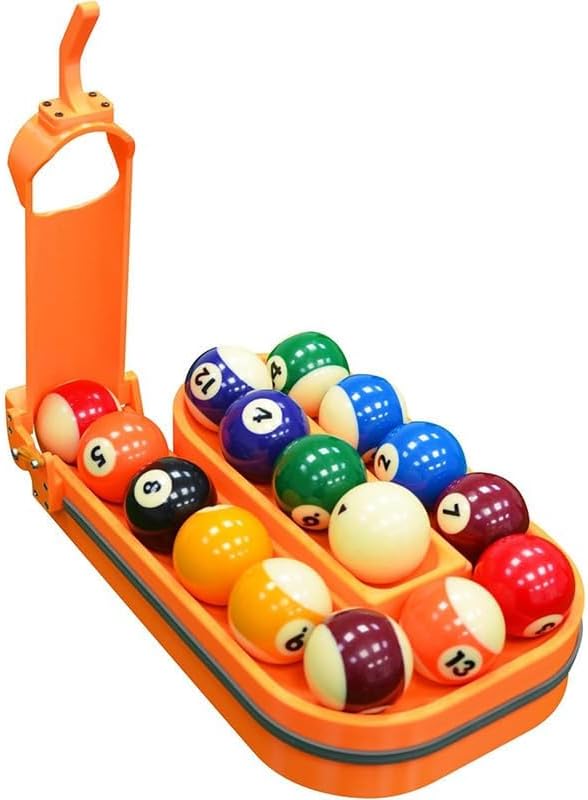 Billiards Training Rack - Pool Skills Trainer & Ball Launcher, 3D Printed Rack Holds 15 Balls, Accuracy Practice Aid for Snooker & Nine Ball