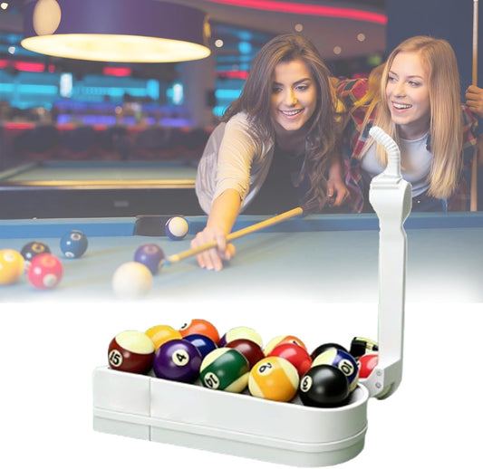Billiards Training Rack - Pool Skills Trainer & Ball Launcher, 3D Printed Rack Holds 15 Balls, Accuracy Practice Aid for Snooker & Nine Ball