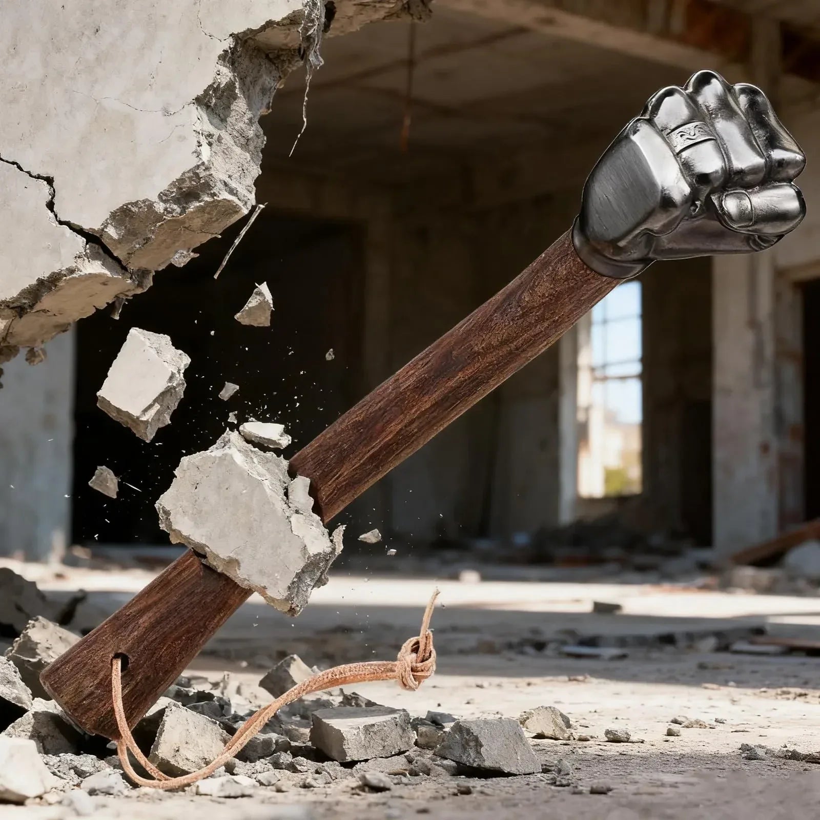 Mroace 2LB Stainless Steel Wooden-Handle Sledge Hammer