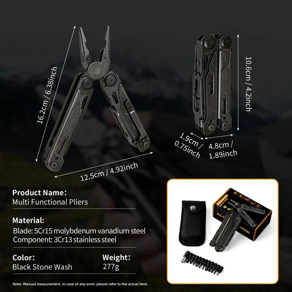 Mroace 34-in-1 Stainless Steel Multitool Pliers