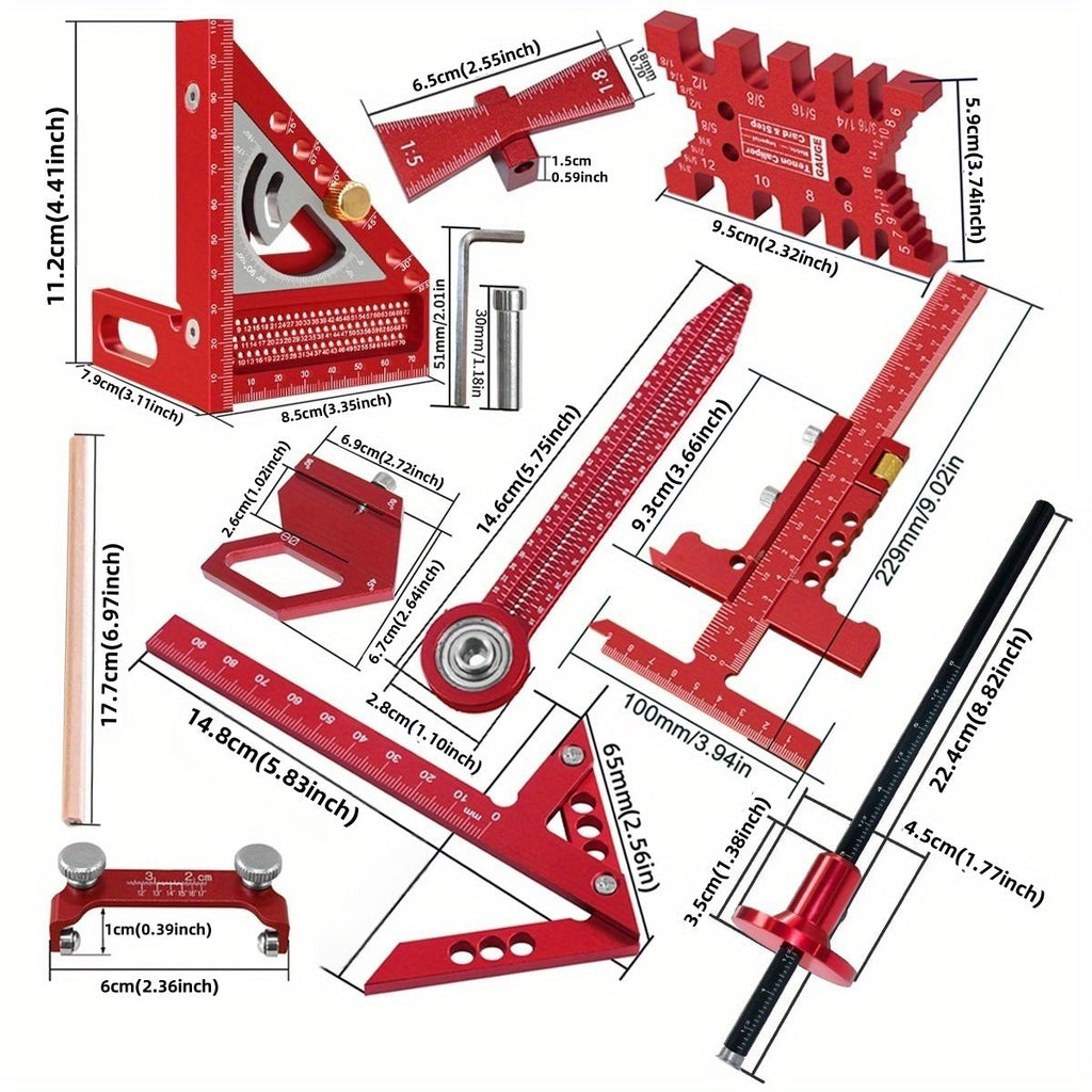 Mroace Multi-Angle Woodworking Measuring Tool Kit