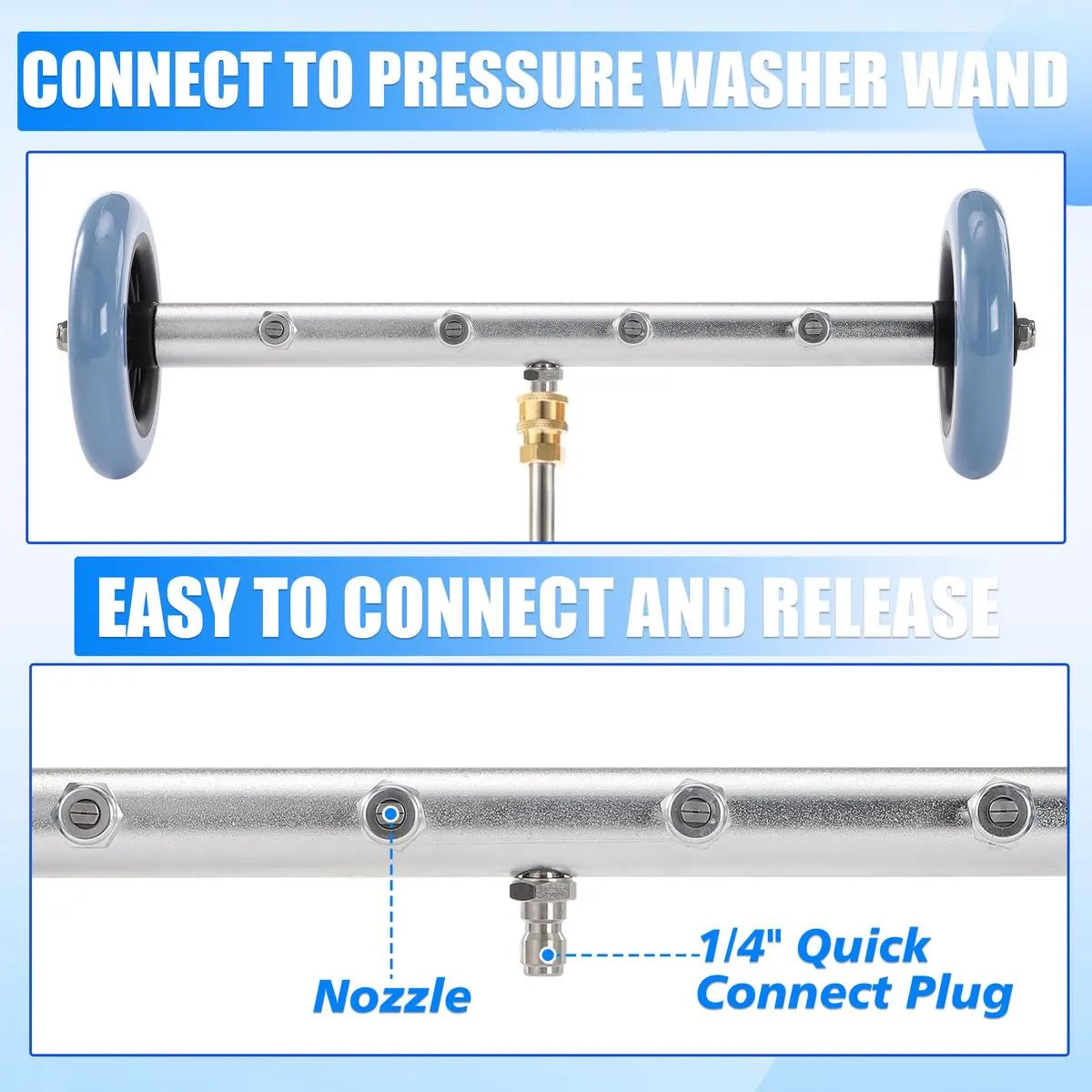 Mroace Heavy Duty Pressure Washer Undercarriage Cleaner