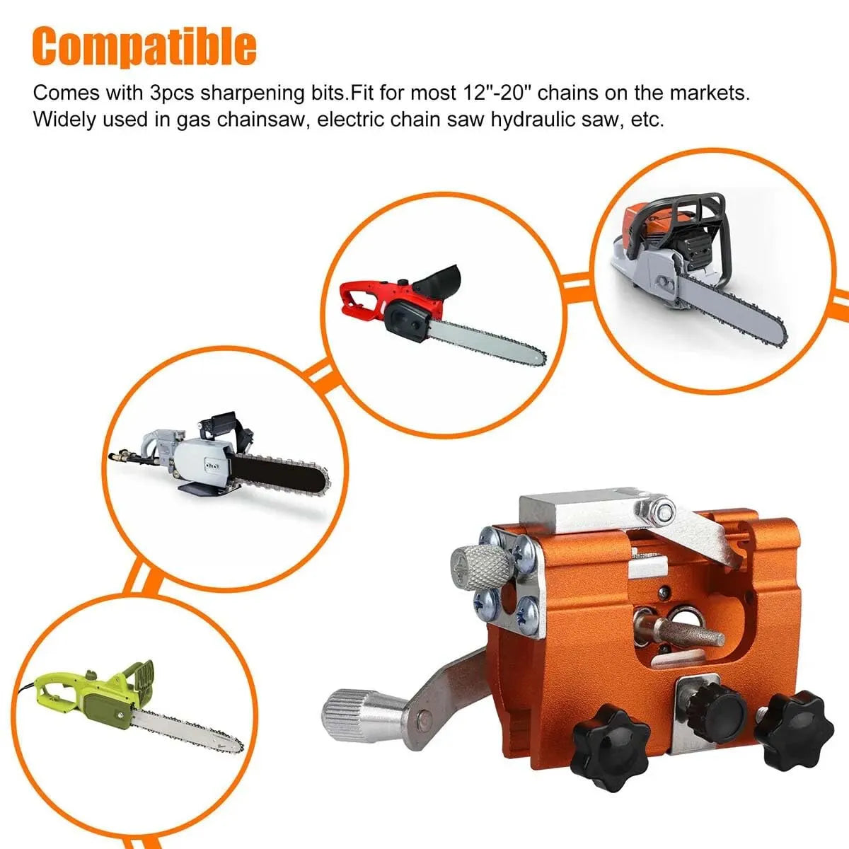 Mroace Portable Chainsaw Chain Sharpener Kit