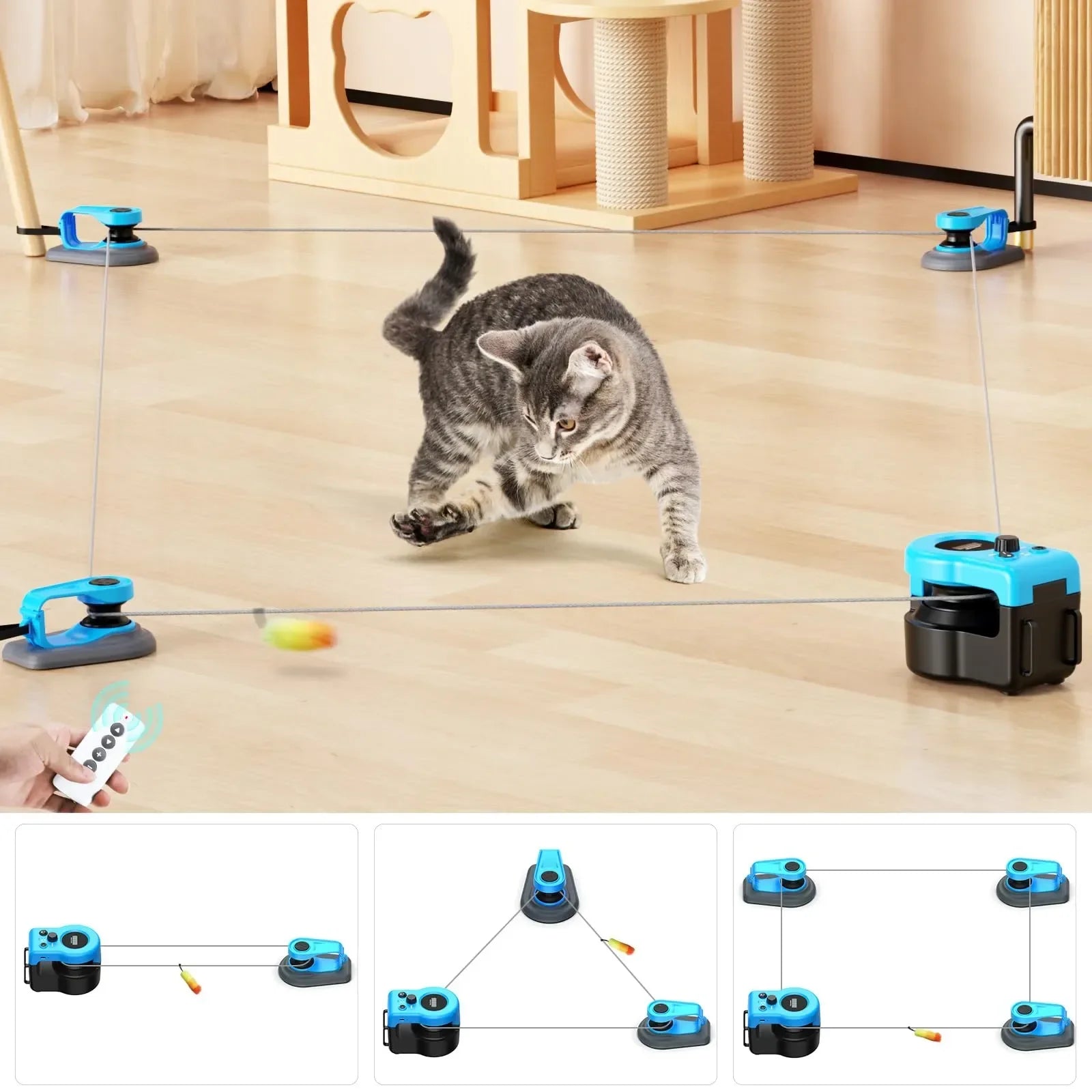 Mroace Interactive Auto/Manual Cat Treadmill Toy