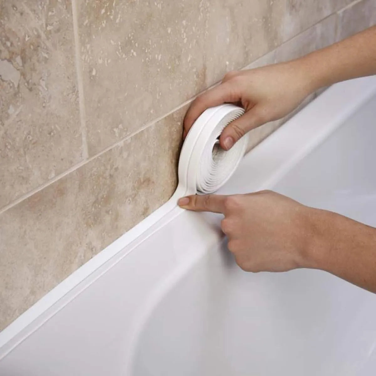 Mroace Waterproof Self-Adhesive PVC Caulk Tape