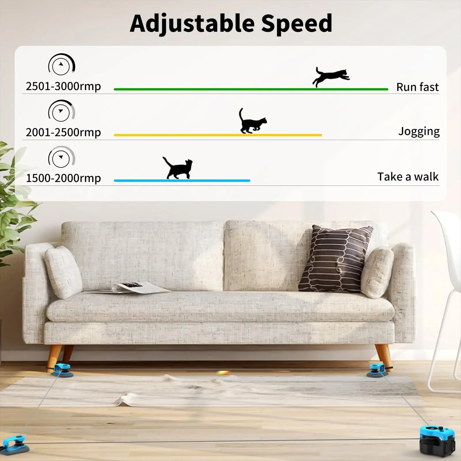 Mroace Interactive Auto/Manual Cat Treadmill Toy