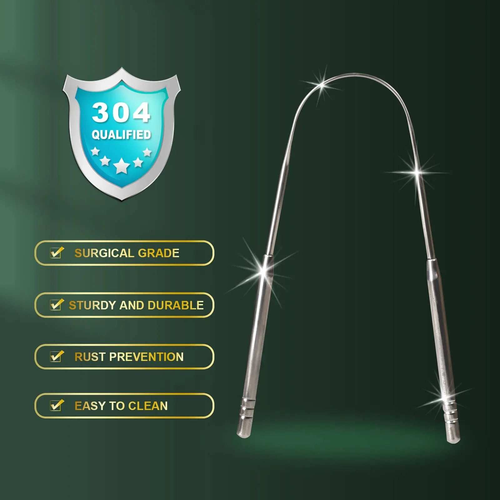 Mroace Stainless Steel Tongue Cleaning Tool
