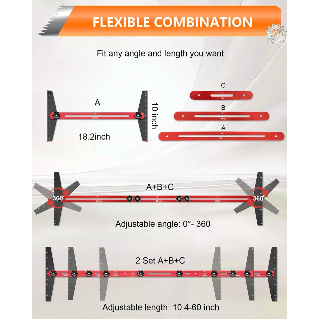 Mroace Aluminum Alloy Adjustable Stair Tread Tool