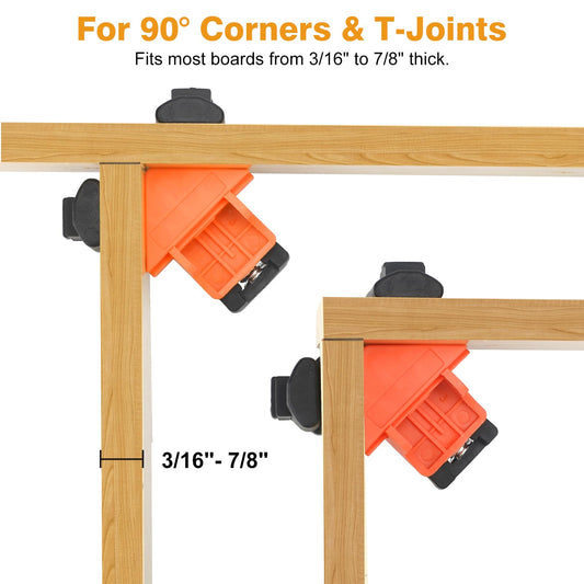 Mroace 90°Adjustable Spring Loaded Wood Clamps