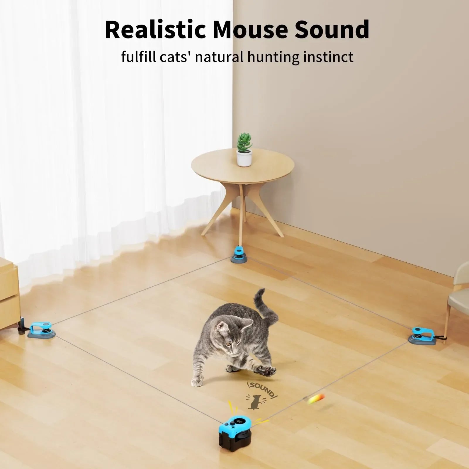 Mroace Interactive Auto/Manual Cat Treadmill Toy