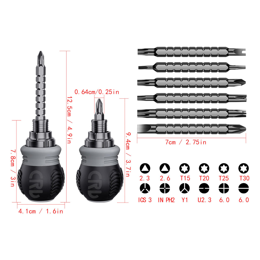 Mroace Short Ratchet Screwdriver