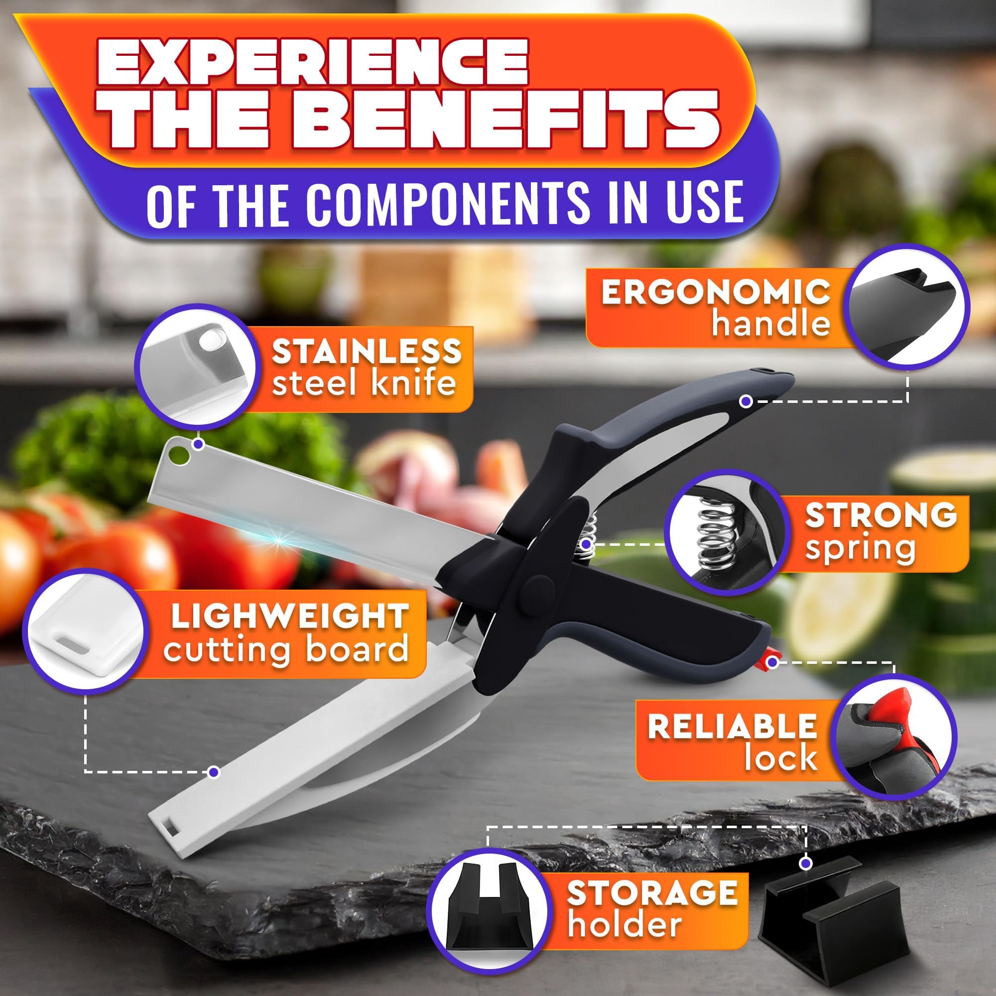 Mroace 2 in 1 Kitchen Scissors