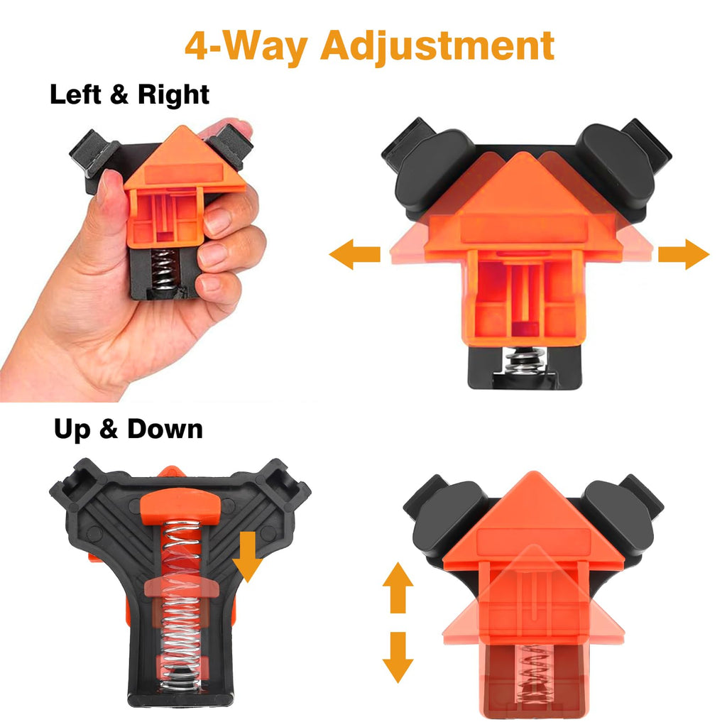 Mroace 90°Adjustable Spring Loaded Wood Clamps