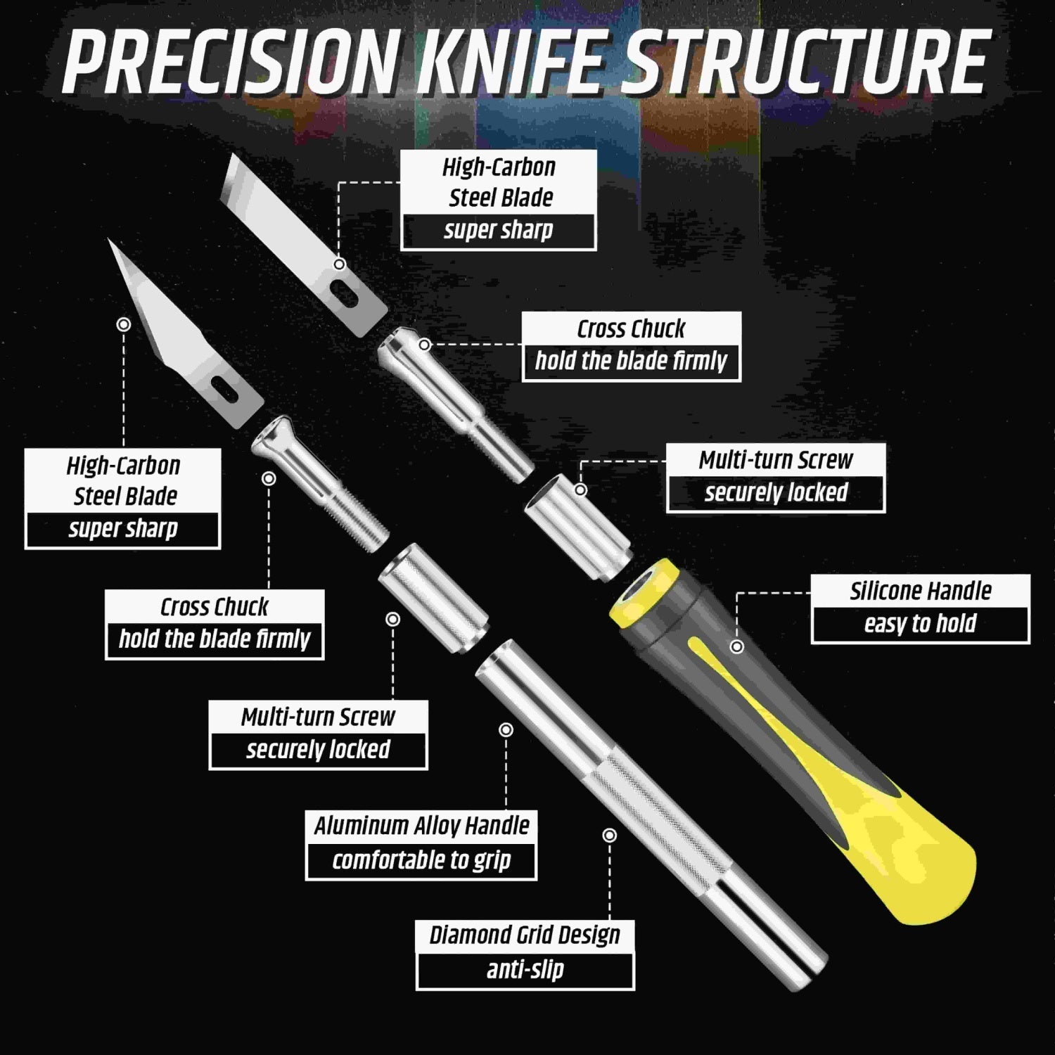 Mroace 16-Piece Craft Knife Set