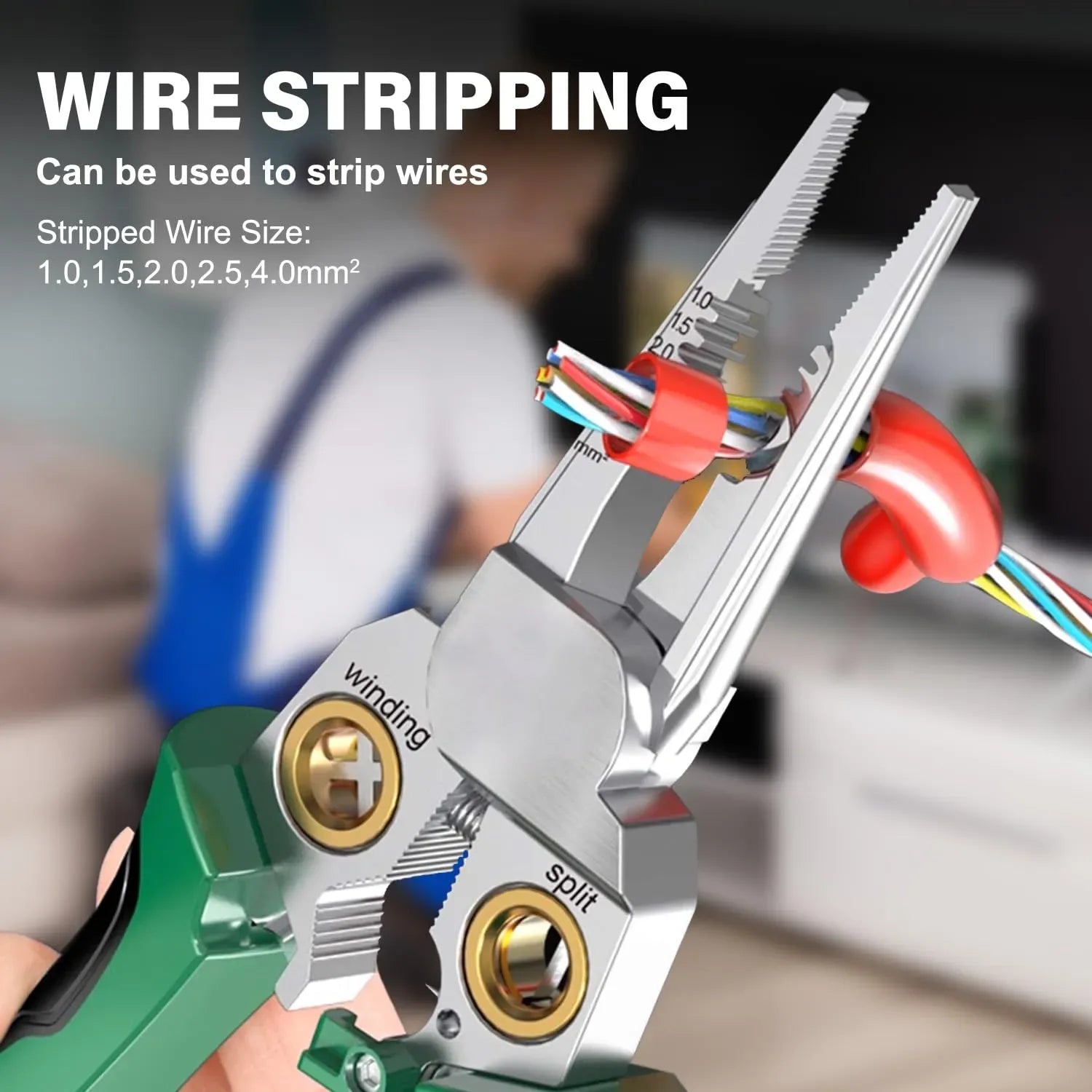 Mroace 8-in-1 Wire Stripper with Voltage Tester