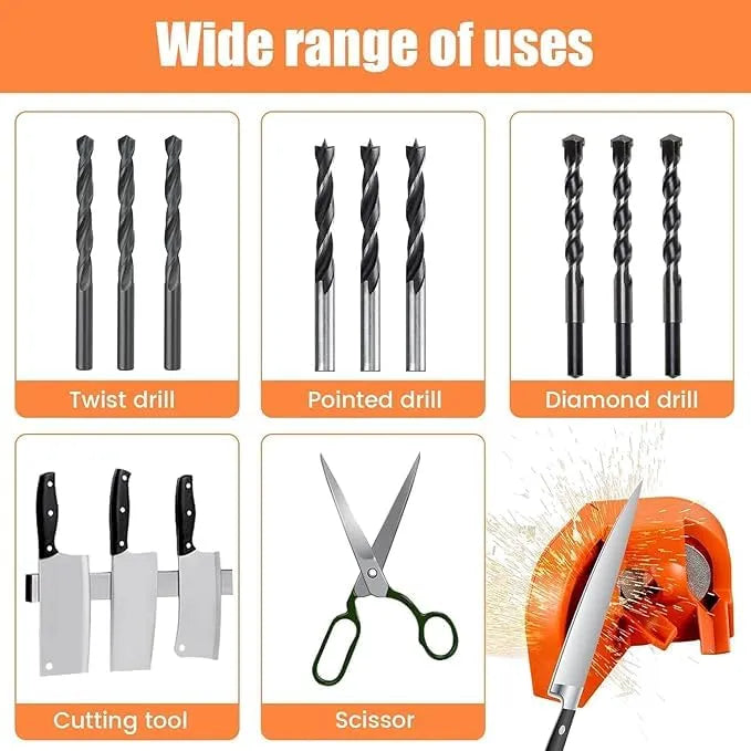 Mroace Multipurpose Drill Bit Sharpener for 5/64"–5/8" Bits