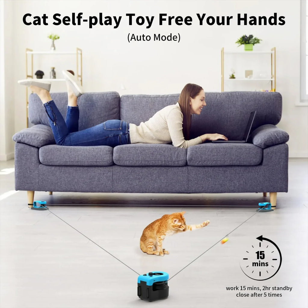 Mroace Interactive Auto/Manual Cat Treadmill Toy