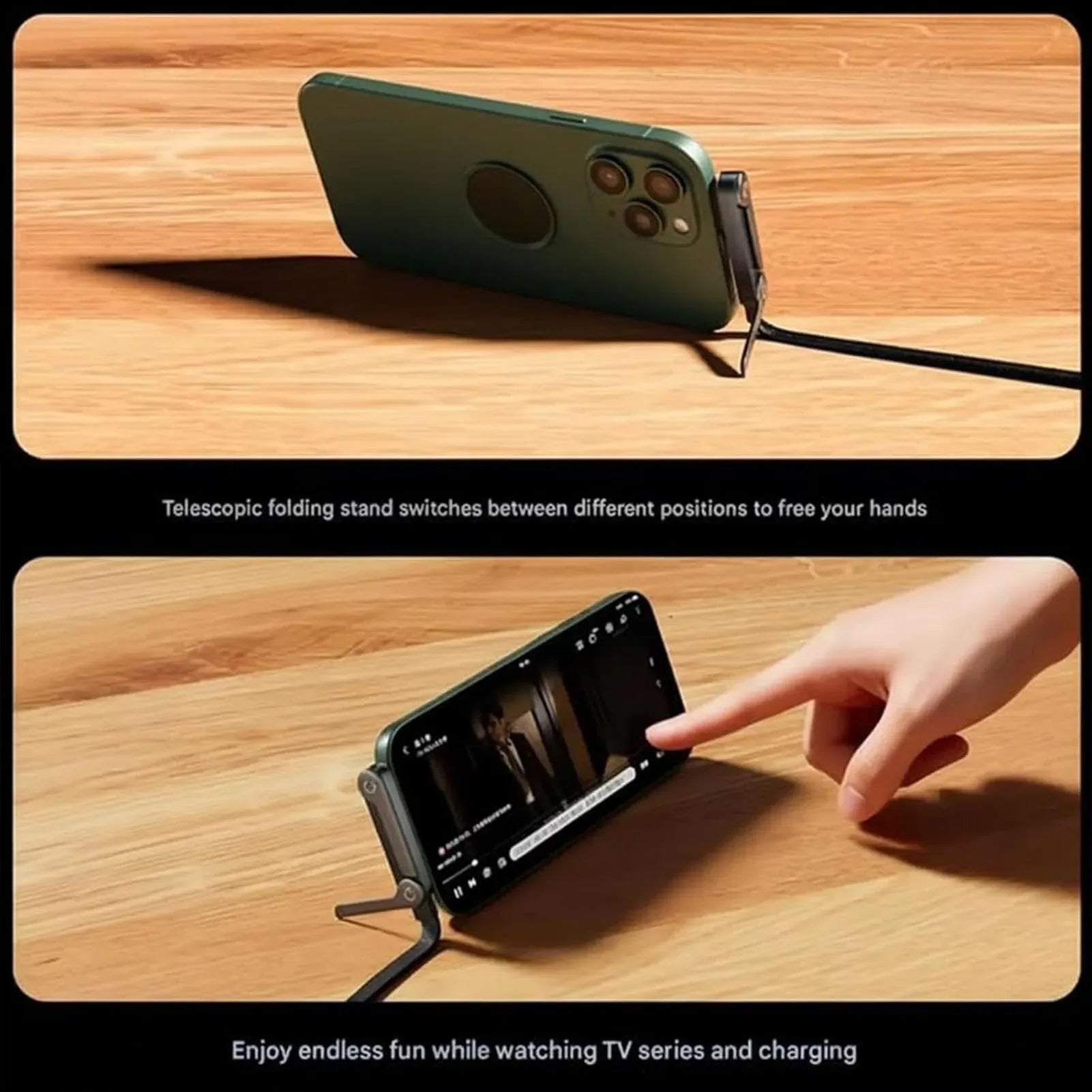 Mroace 240W Fast-Charging 2-in-1 Stand Hidden Cable