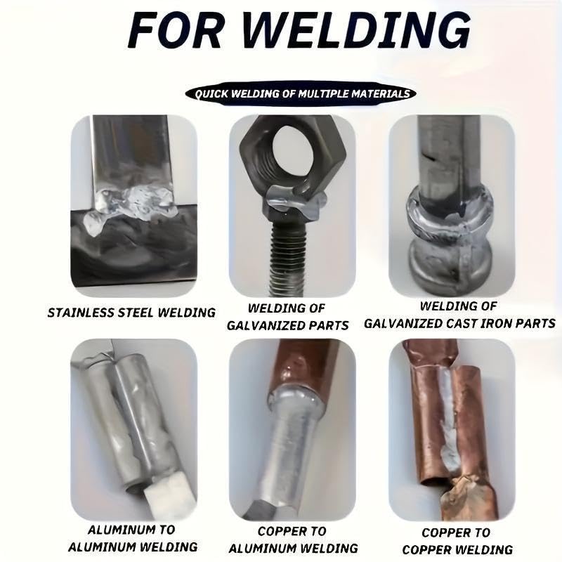Mroace Low-Temp Aluminum Welding Rods, Easy-Fuse Flux-Cored Rods