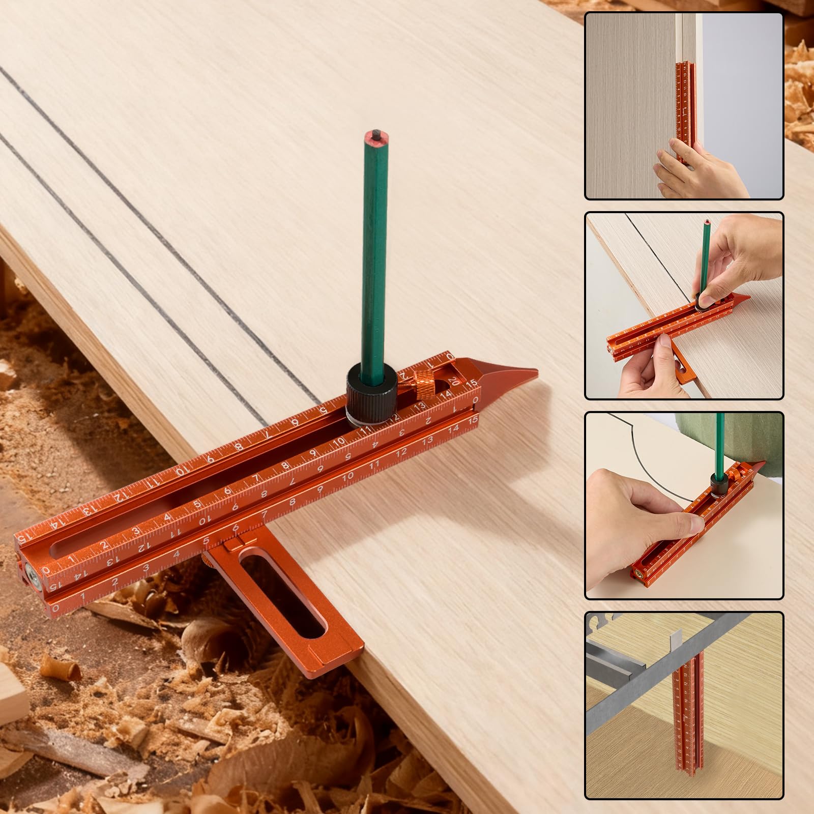 Mroace Magnetic Laser Scale Marking Ruler