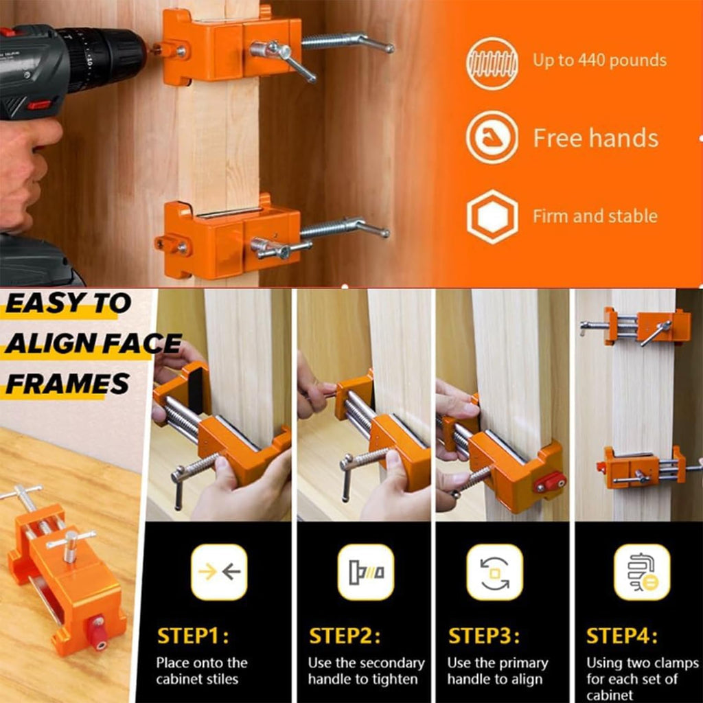 Mroace Woodworking Claw Clamps for Cabinets Kit