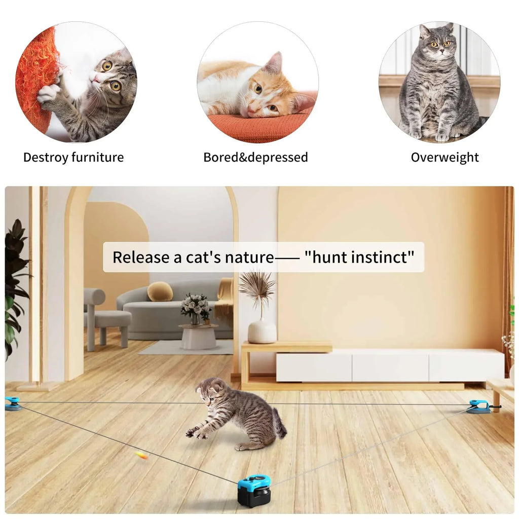Mroace Interactive Auto/Manual Cat Treadmill Toy