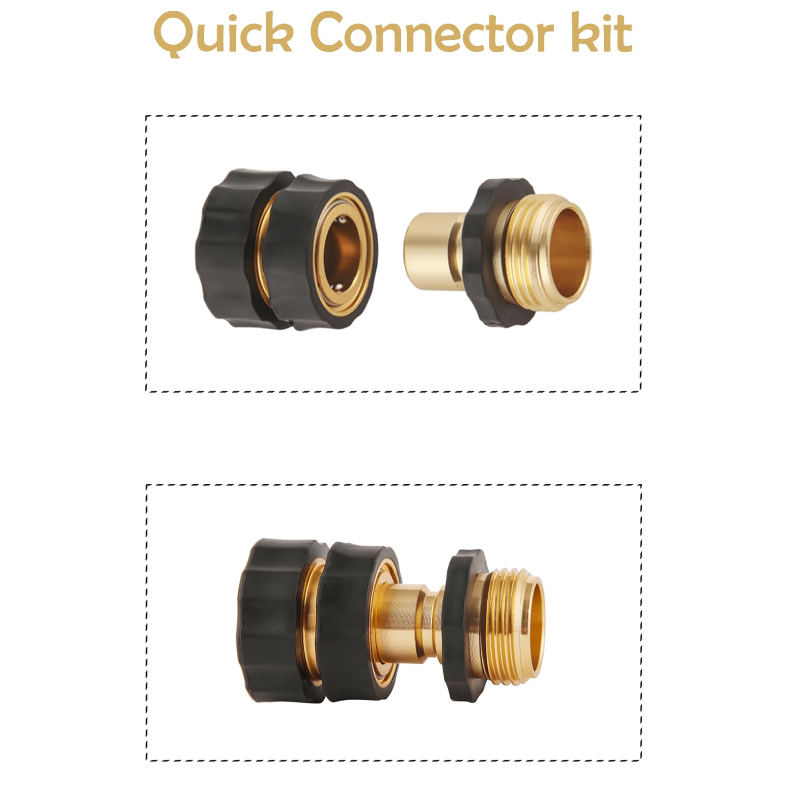 Mroace Quick-Release Garden Hose Connector Set