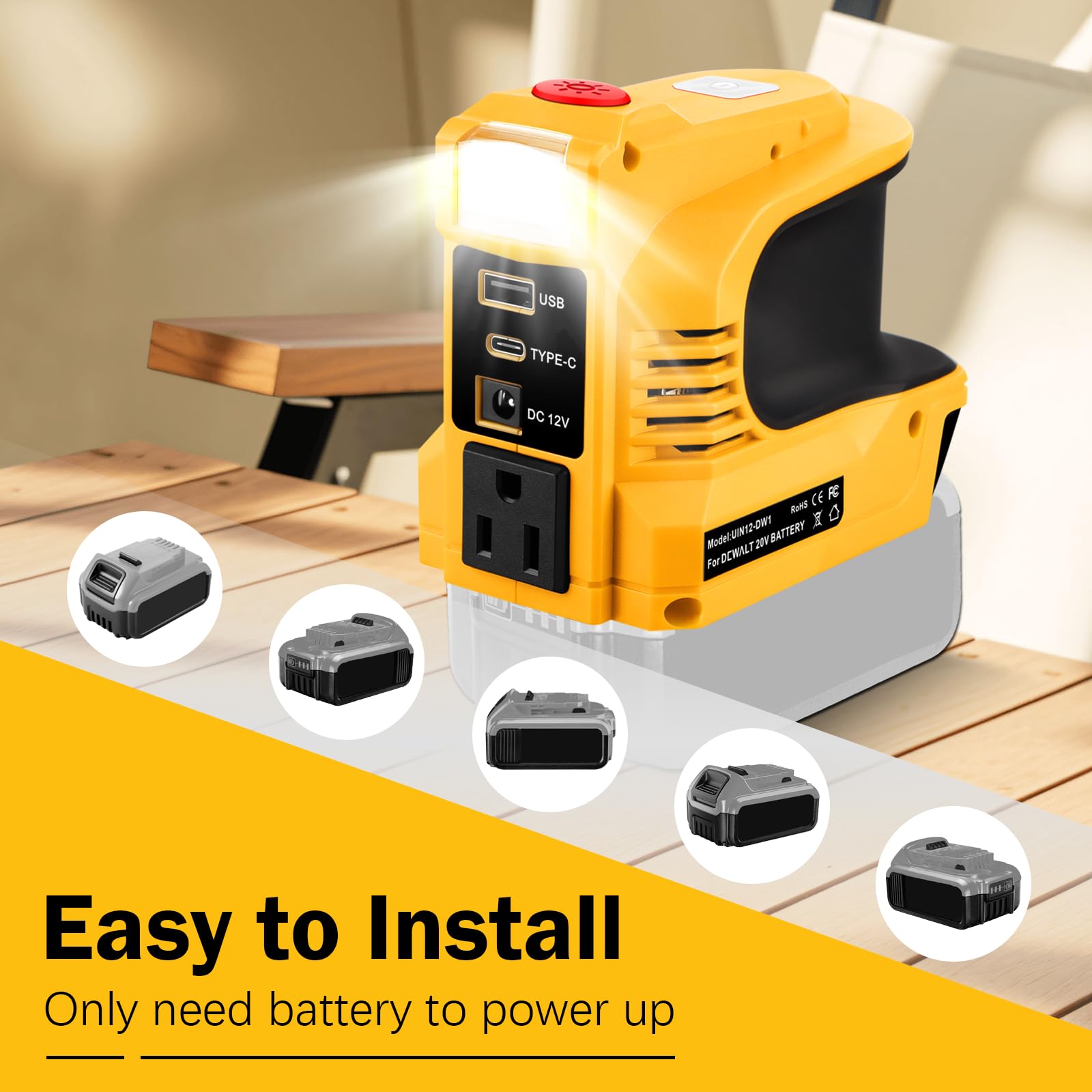 Mroace Portable Power Inverter Adapter