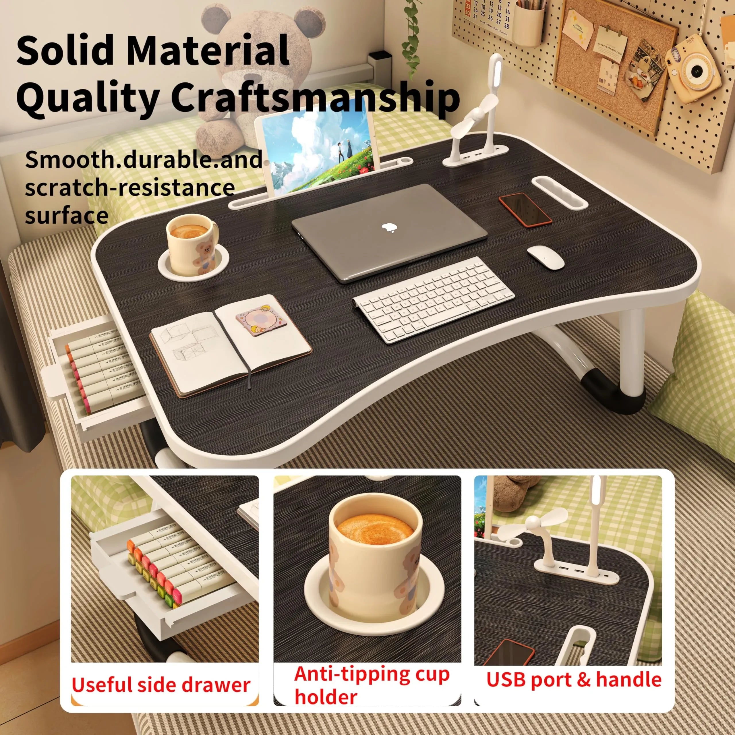 Mroace Foldable Portable Laptop Stand Lap Desk