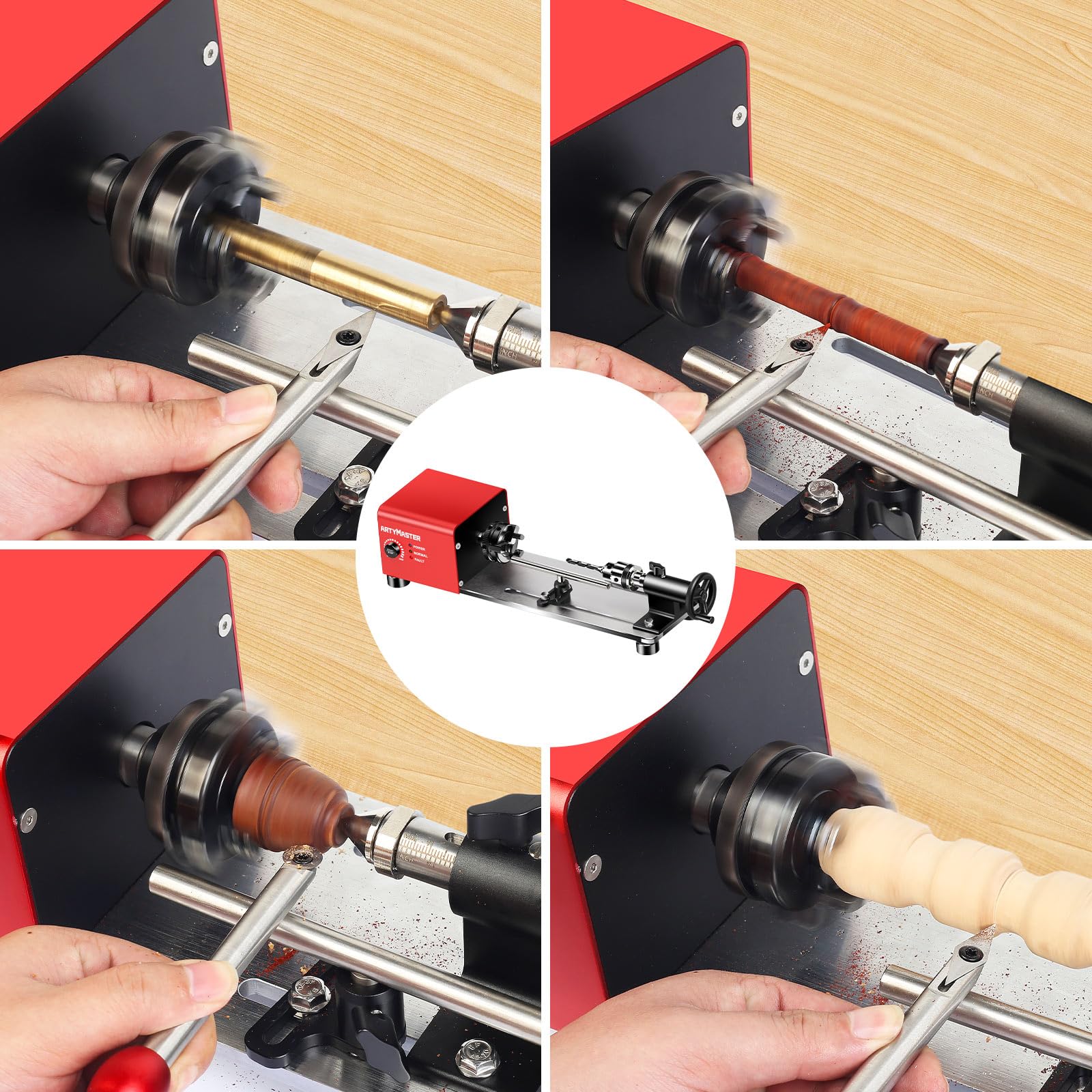 Mroace 2 inch Mini 3-Jaw Self-center woodworking chuck