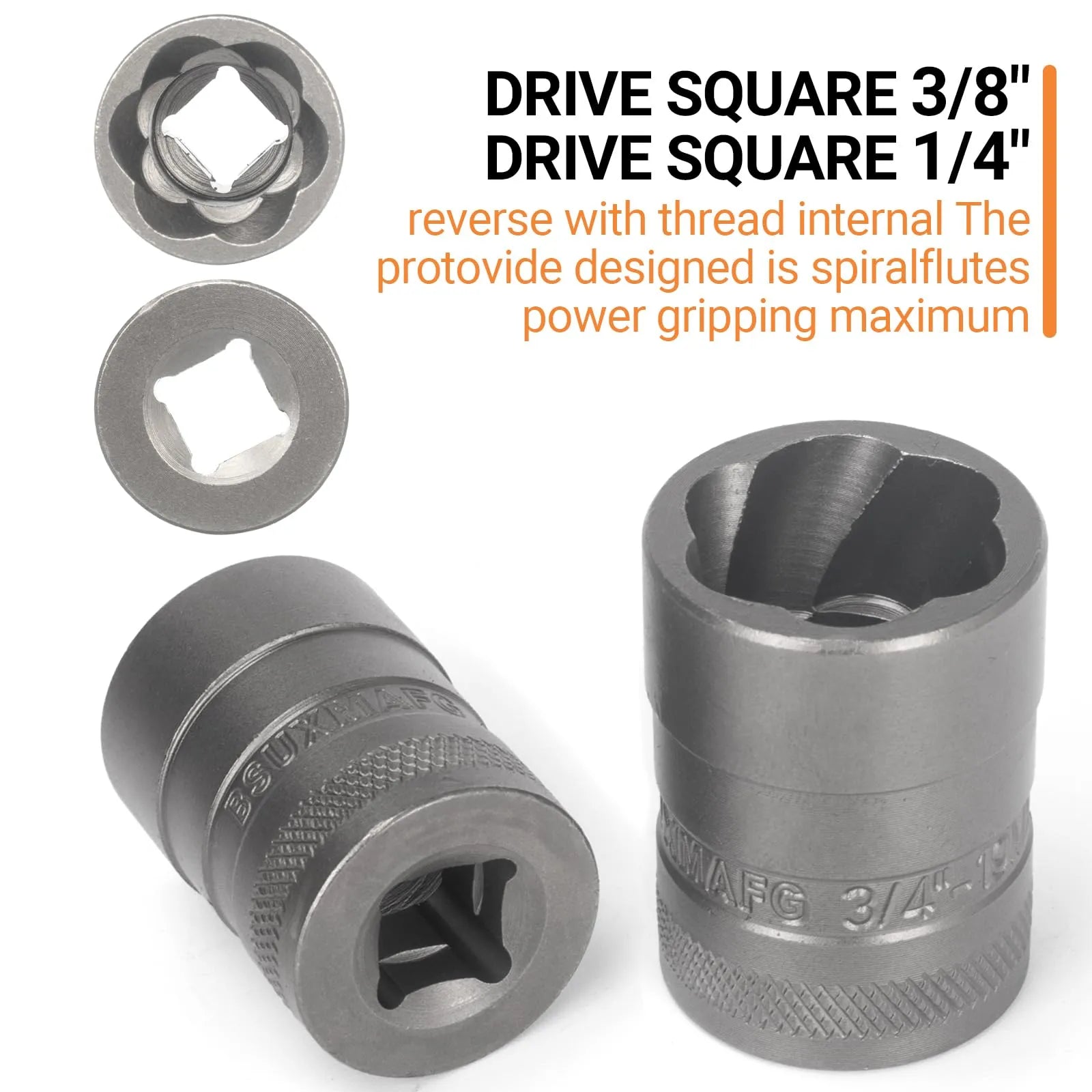 Mroace 32PCS Impact Bolt Extractor Socket Set