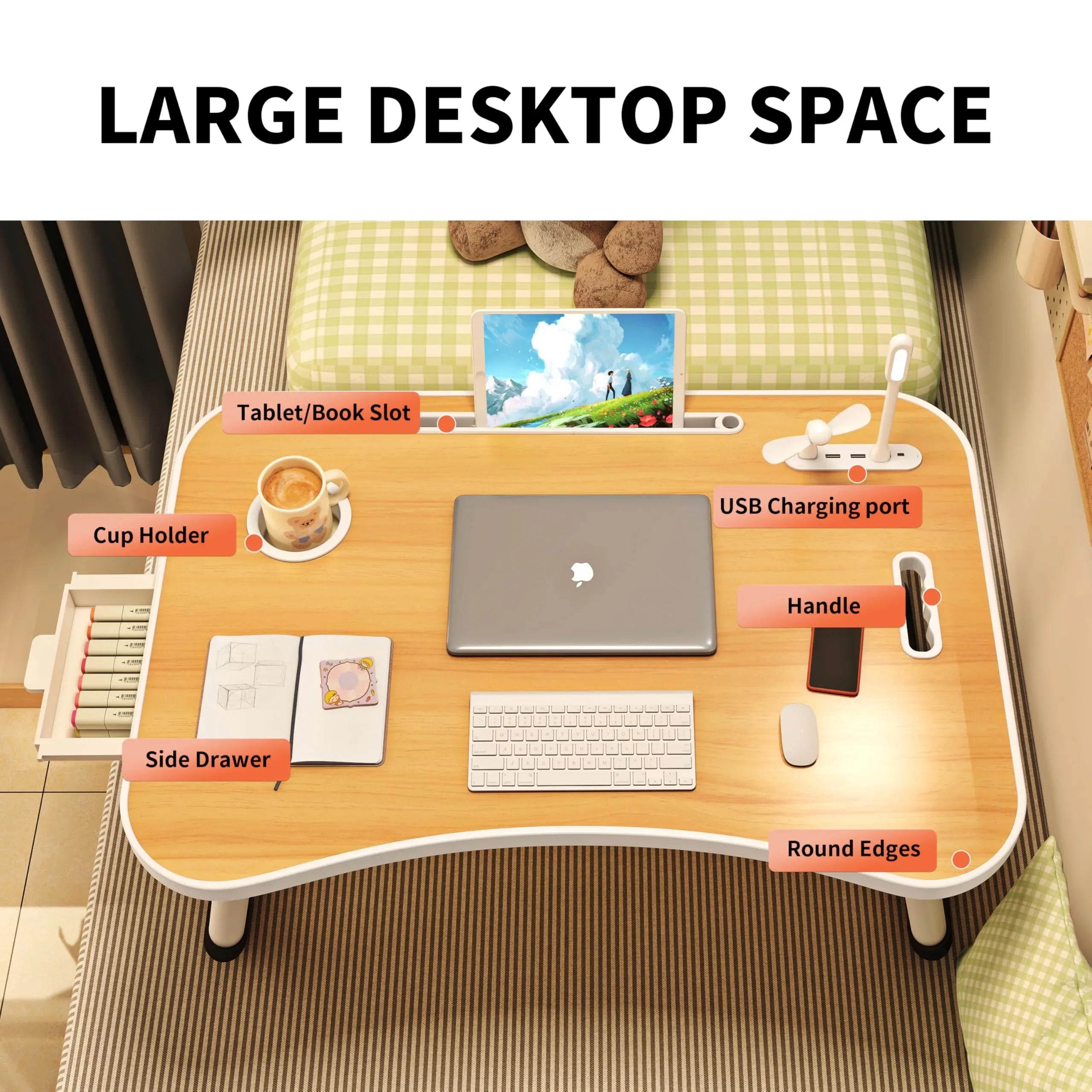 Mroace Foldable Portable Laptop Stand Lap Desk