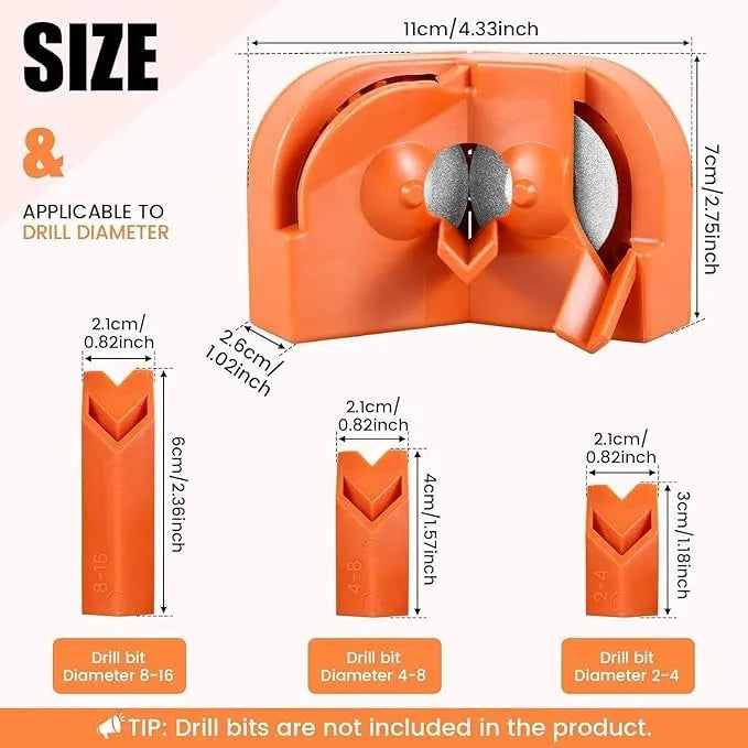 Mroace Multipurpose Drill Bit Sharpener for 5/64"–5/8" Bits