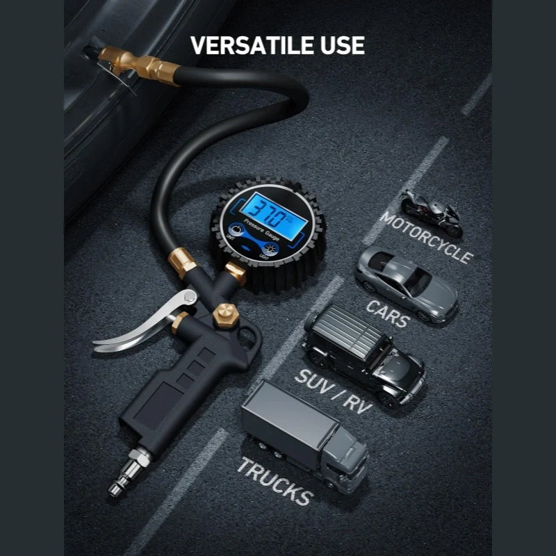 Mroace Heavy-Duty Tire Pressure Gauge with Quick Connect Coupler