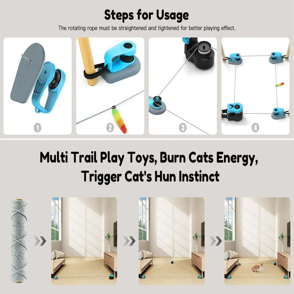 Mroace Interactive Auto/Manual Cat Treadmill Toy